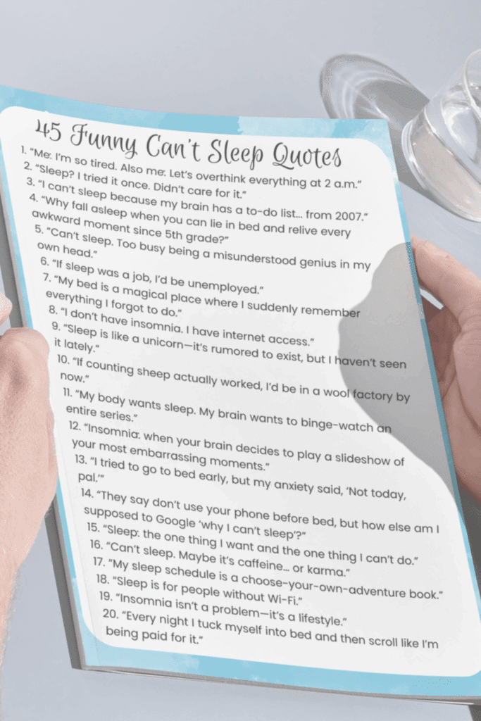 Can't Sleep Quotes Funny