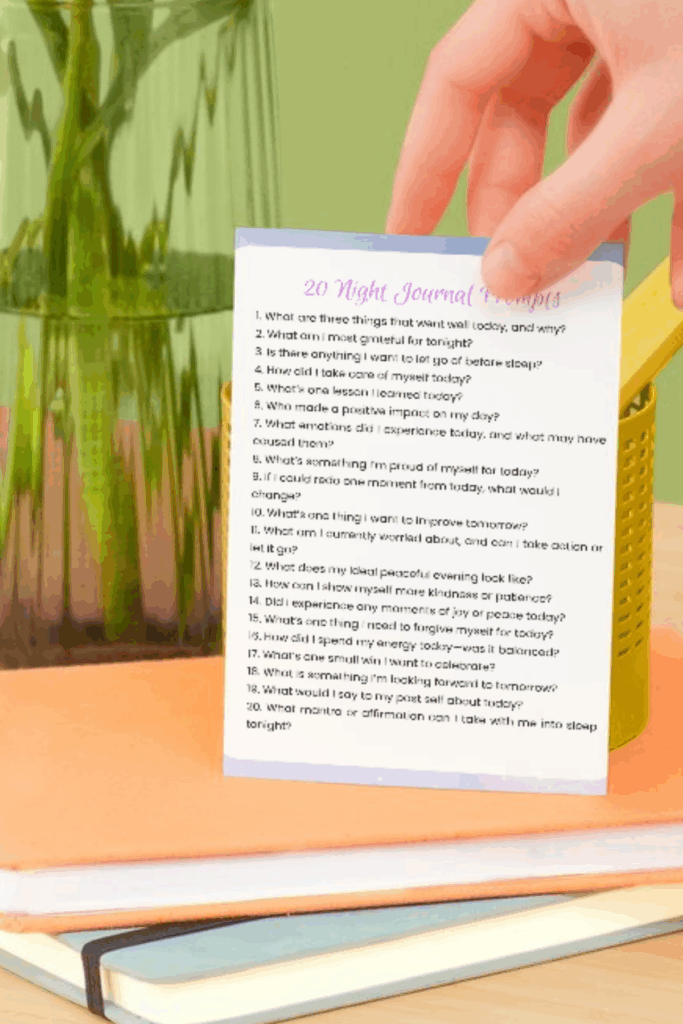 Night Journal Prompts to print