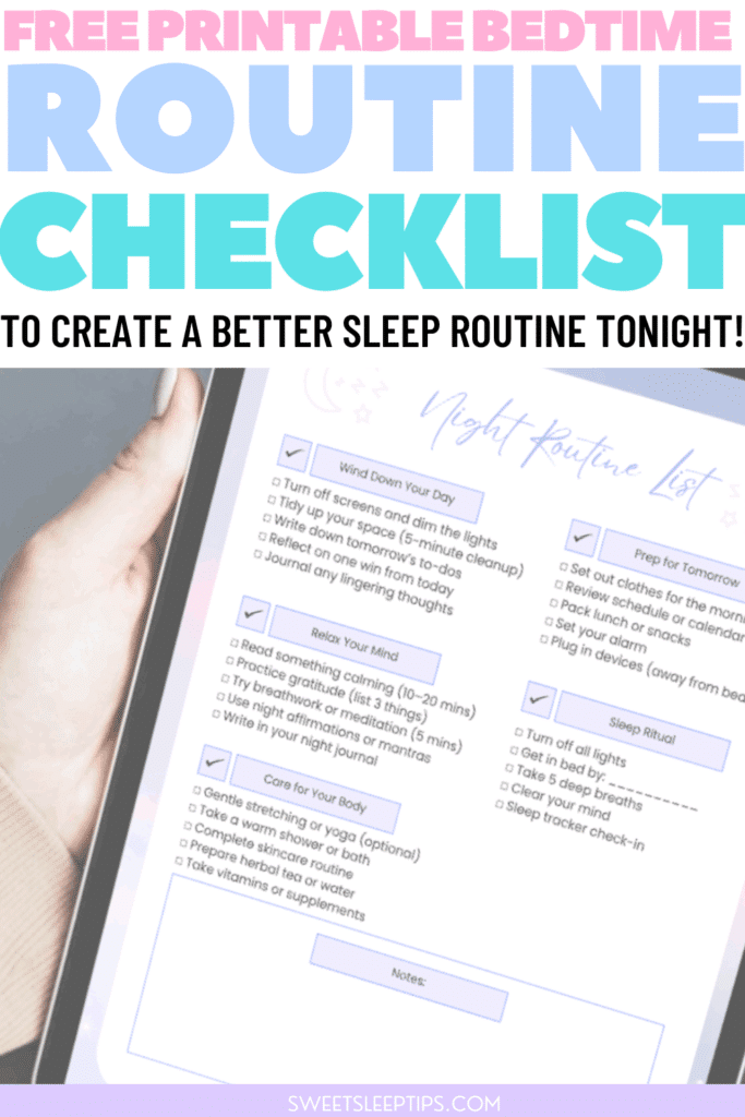 Night Routine List to Finally Sleep Better [Free Printable Checklist] 2