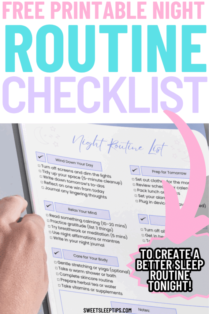 Night Routine List to Finally Sleep Better [Free Printable Checklist] 4