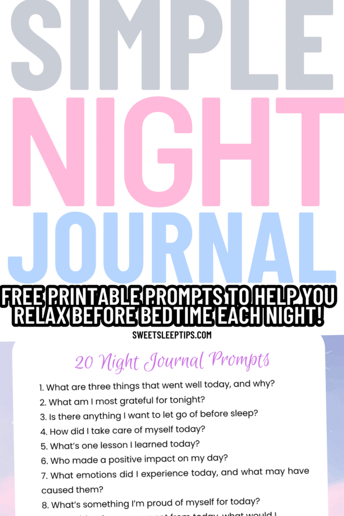 Simple Night Journal Prompts to Calm Your Mind Before Sleep 5