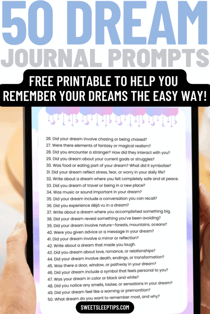 50 Dream Journal Prompts Download_ The Easy Way to Start Recording Your Dreams 3