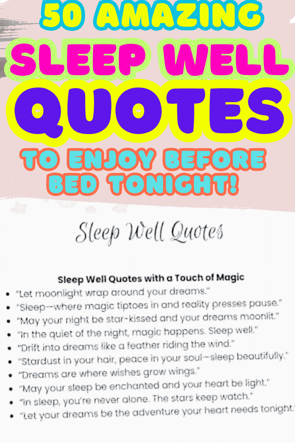 50 Sleep Well Quotes to Relax and Rest Easy Tonight [Free Printable ...