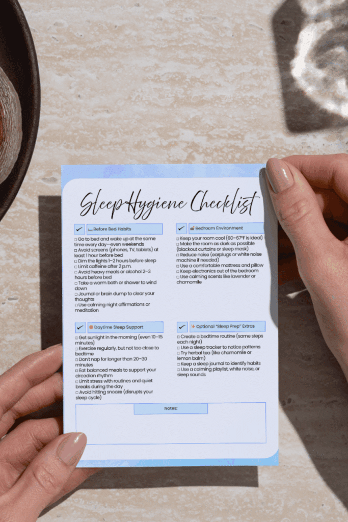 Sleep Hygiene checklist and tips