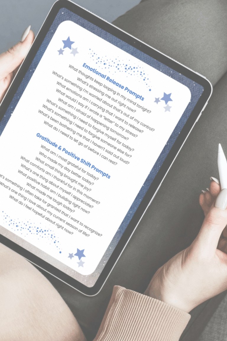 brain dump prompts on an ipad
