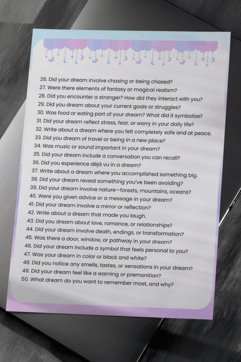 Dream Journal Prompts Download: The Easy Way to Start Recording Your Dreams - sweetsleeptips.com