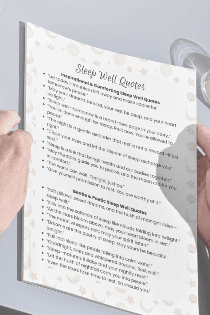 sleep well quotes inspirational