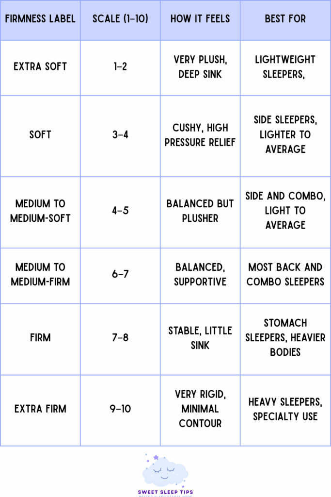 How to Choose the Correct Mattress Firmness Scale