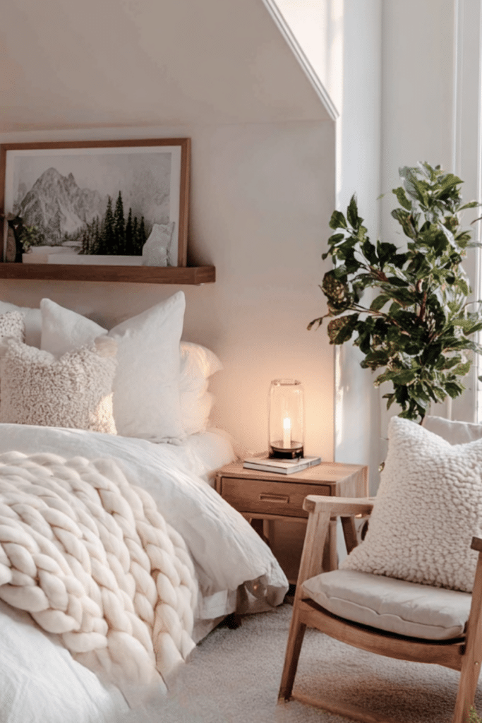 Zen corner with plant