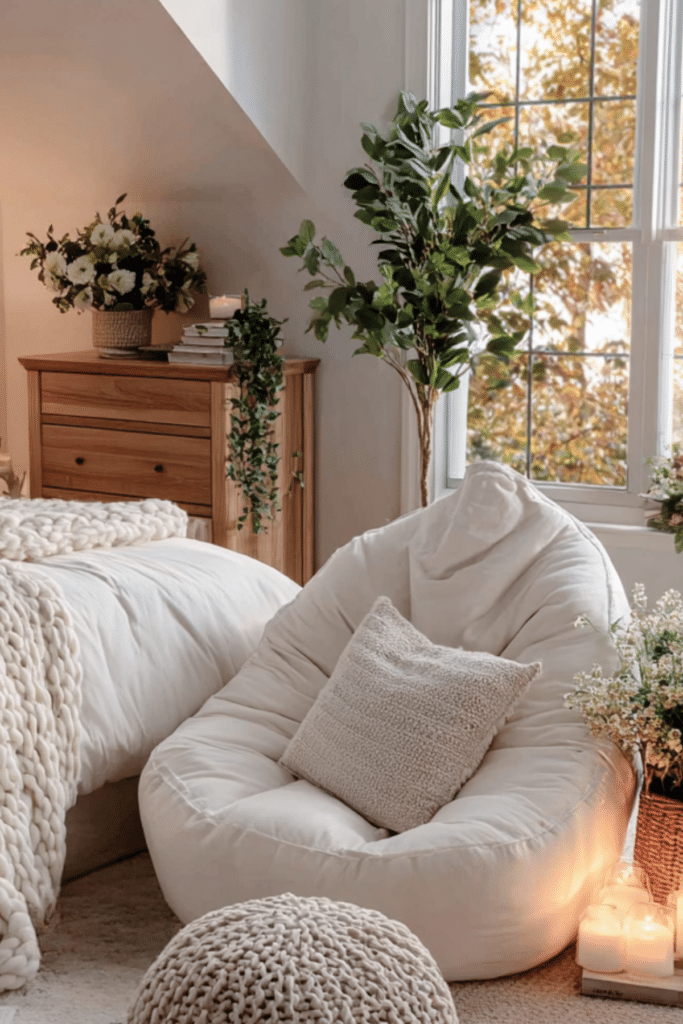 zen corner with footrest