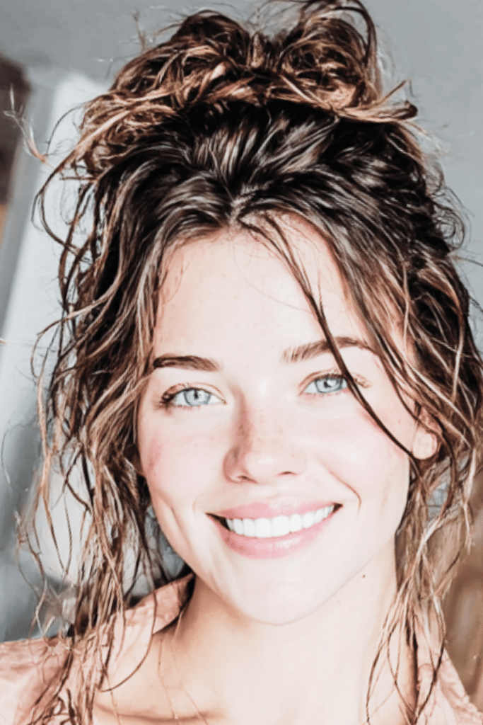 pineapple wet hairstyles for curly hair sleeping