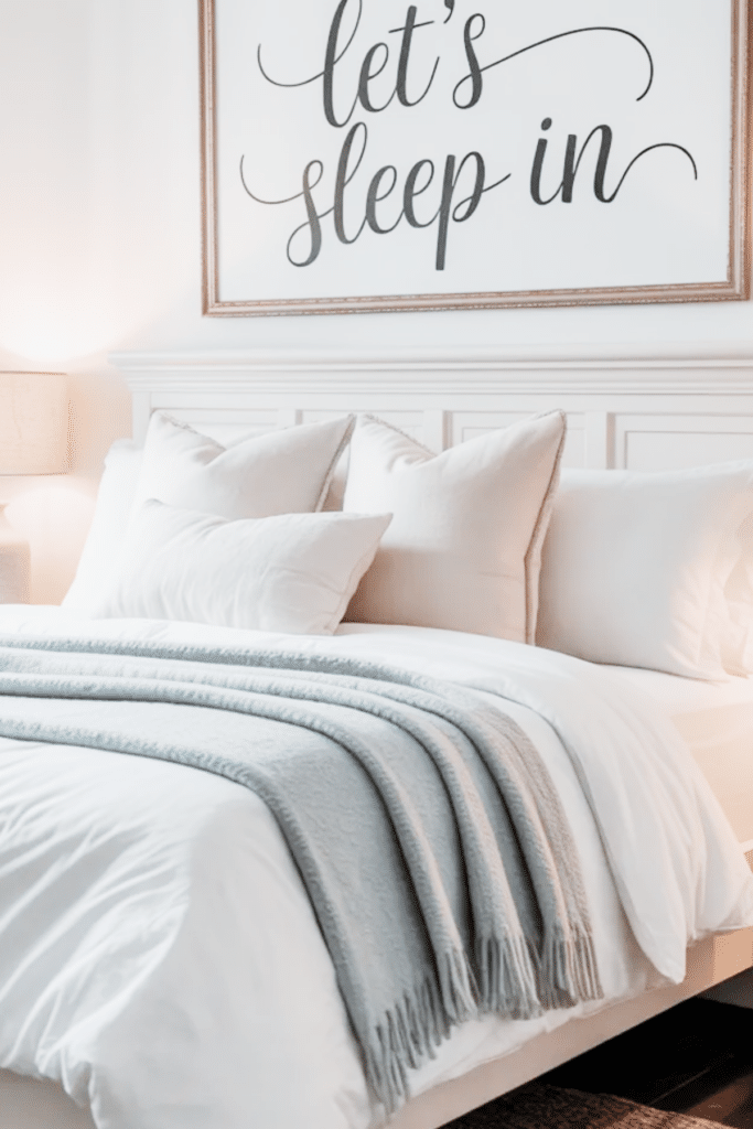 let's sleep in wall art ideas