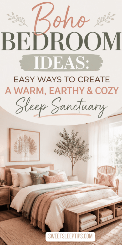 Boho Bedroom Ideas_ Easy Ways to Create a Warm, Earthy & Cozy Sleep Sanctuary 1