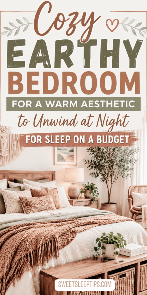 Cozy Earthy Bedroom for a Warm Aesthetic to Unwind at Night On a Budget 1