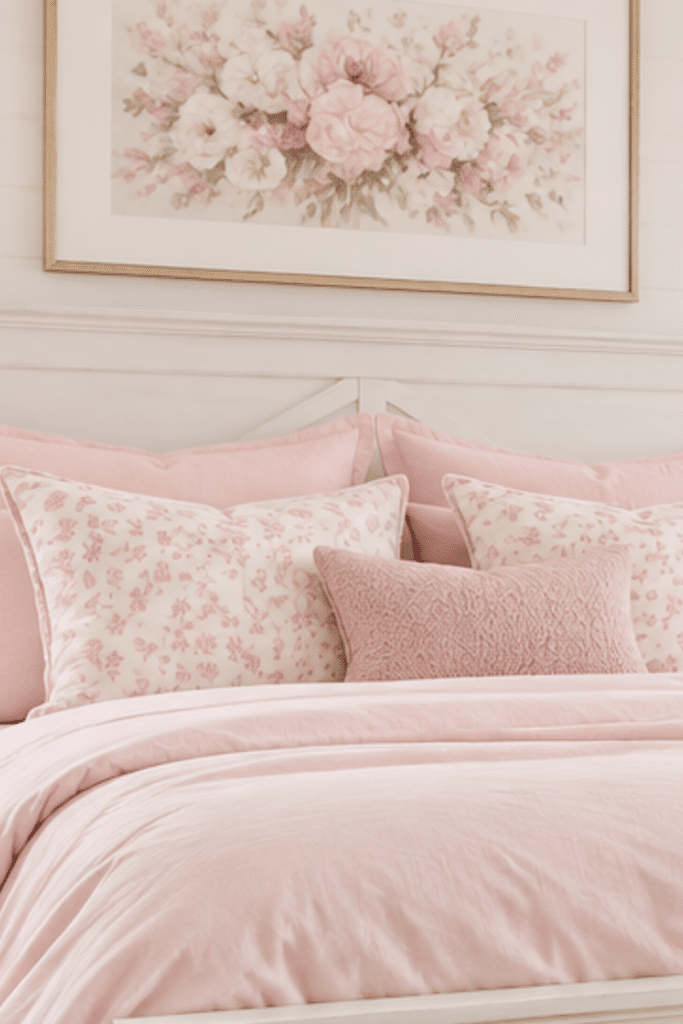 pink bedroom artwork ideas